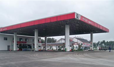 邛名高速中石化L-CNG加气站
